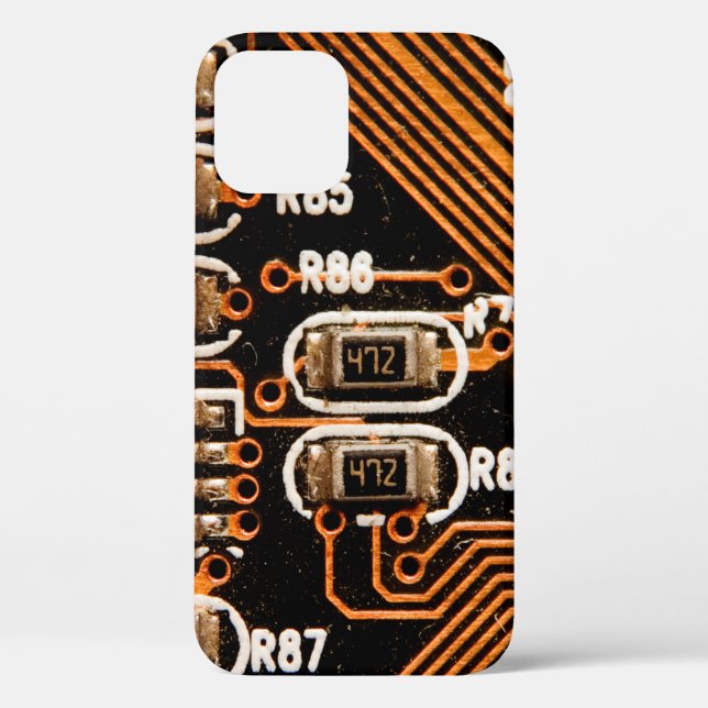 Funda De Case-Mate Para iPhone toma macro del tablero de circuitos, cables, conde (Reverso )