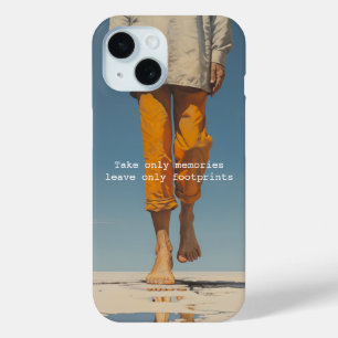 Funda Para iPhone 15 Toma sólo recuerdos, deja sólo huellas