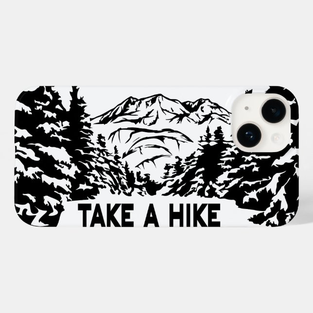 Funda De Case-Mate Para iPhone Toma una cita de Hike en el paisaje de montaña mon (Reverso  (Horizontal))