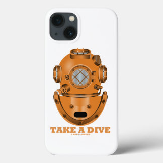 Funda Para iPhone 13 Tomar El Oceanógrafo Del Casco De Buceo Profundo
