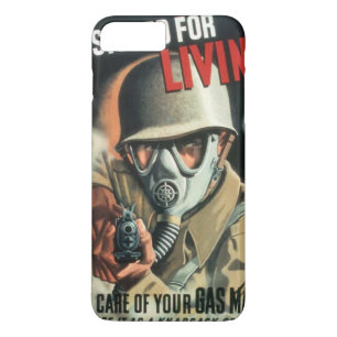 Funda Para iPhone 8 Plus/7 Plus Tome el cuidado de su careta antigás