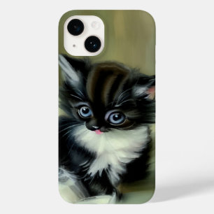 Funda Para iPhone 14 De Case-Mate Tonga de gatito blanco y negro vintage
