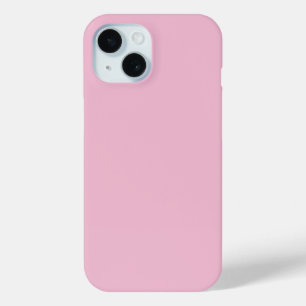 Funda Para iPhone 15 Tono pastel sólido de rosa cereza