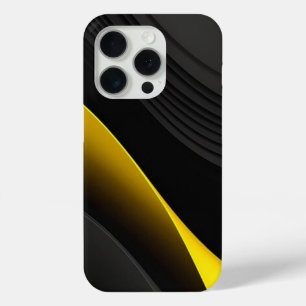 Funda Para iPhone 15 Pro Tonos Amarillos Modernos De Swirl Square Mustard