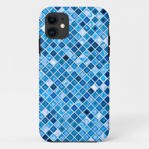 Funda Para iPhone 11 Tonos De Baldosas Azules "Aguas" Mosaicas