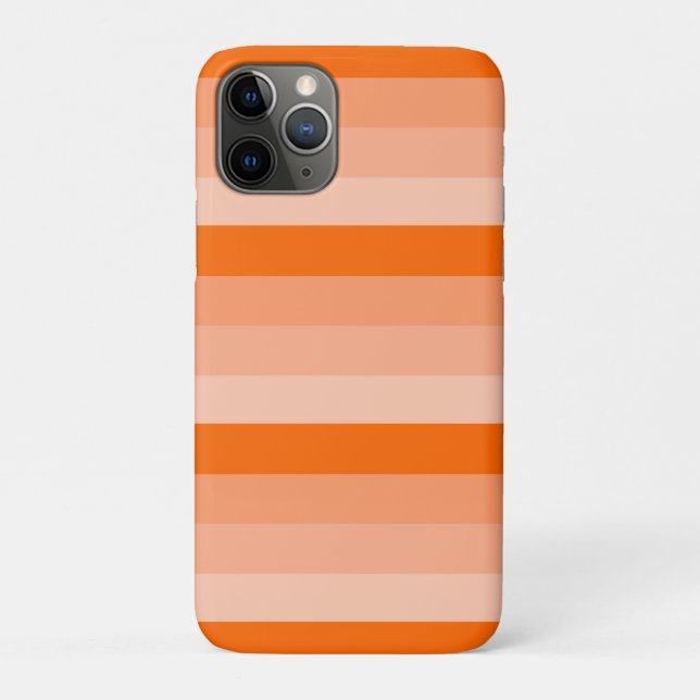 Funda De Case-Mate Para iPhone Tonos de rayas Naranjas (Reverso)