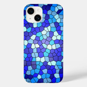 Funda Para iPhone 14 De Case-Mate Tonos de vidrio manchado azul por Shirley Taylor