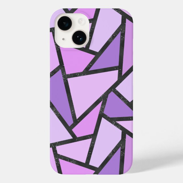 Funda De Case-Mate Para iPhone Tonos de vidrio manchado de lilas (Reverso )