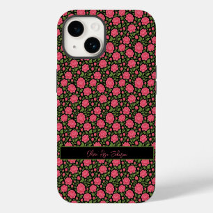 Funda Para iPhone 14 De Case-Mate Tonos florales de color negras personalizados