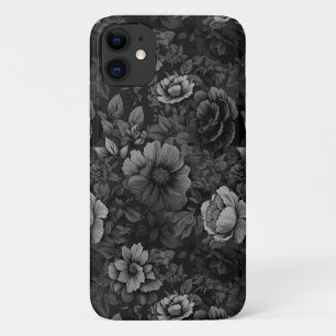 Funda Para iPhone 11 Tonos mudos de flor gris