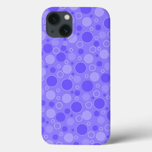 Funda Para iPhone 13 Tonos púrpuras de lino con puntos de polka en retr