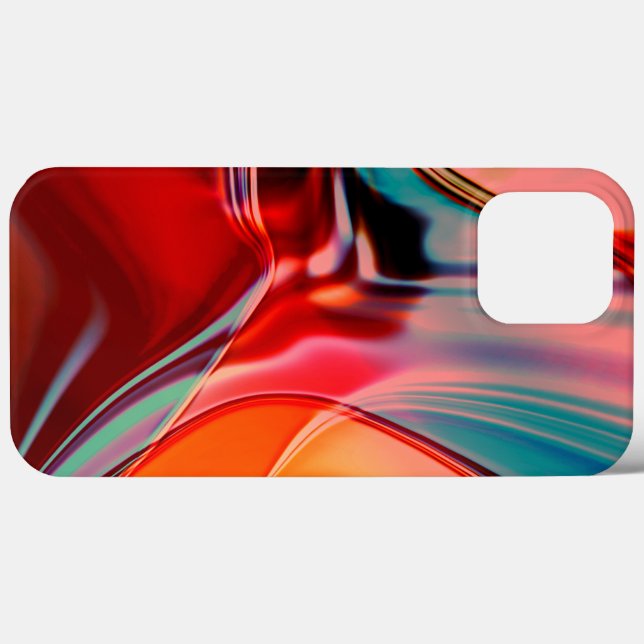 Funda De Case-Mate Para iPhone Tonos rojos de satén raspados de iluminación (Reverso  (Horizontal))