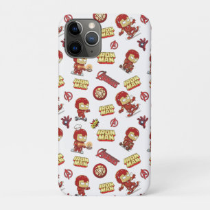 Funda Para iPhone 11 Pro Tonto patrón sin fisuras de Chibi Iron Man - Super