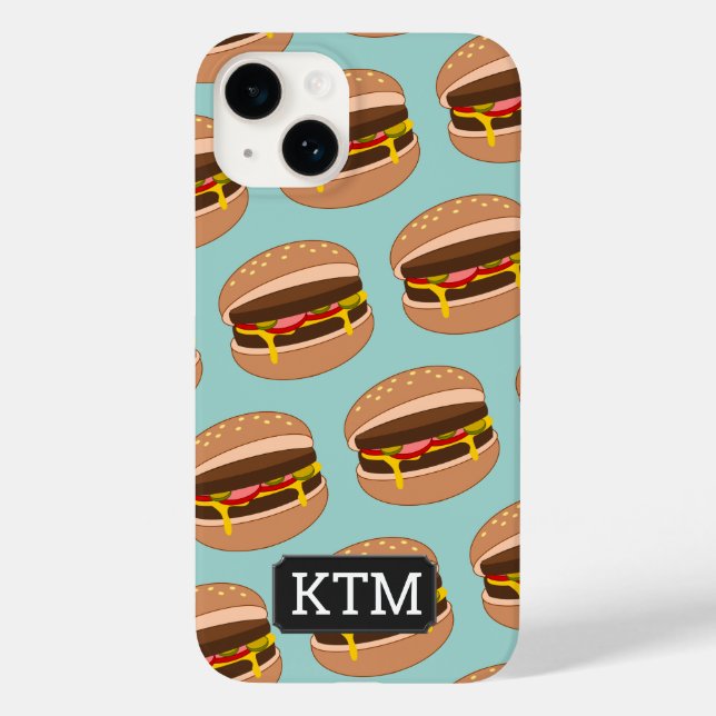 Funda De Case-Mate Para iPhone Toon Hamburgers - Open Sesame Bun - añadir inicial (Reverso )