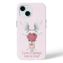 Topiaria de corazón con palomas de fe inspiradora 