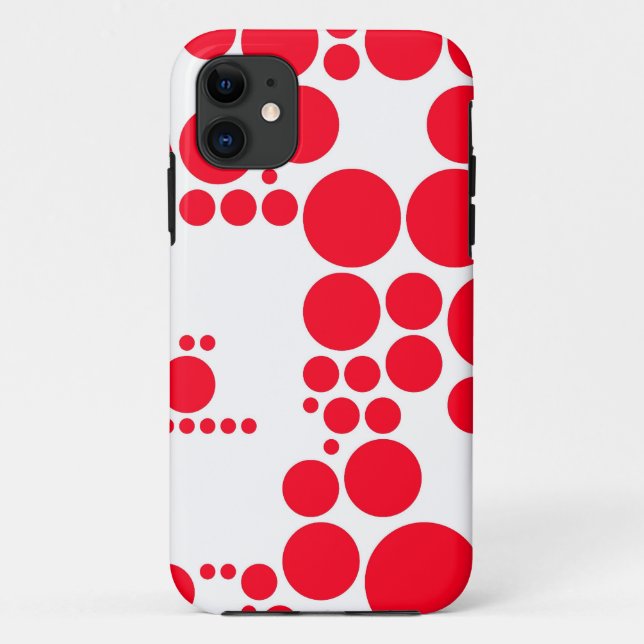 Funda De Case-Mate Para iPhone Topos rojos (Reverso)