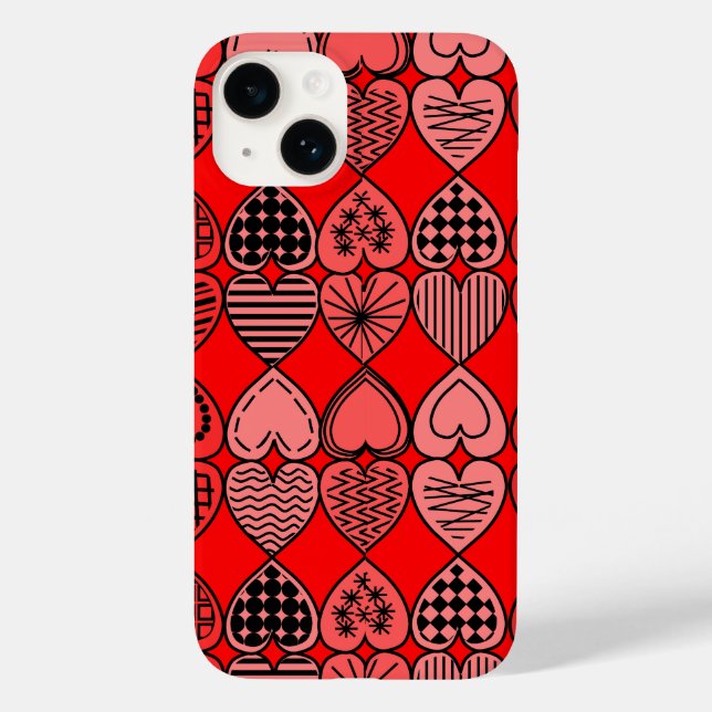 Funda De Case-Mate Para iPhone Topsy Turvy Hearts (Reverso )