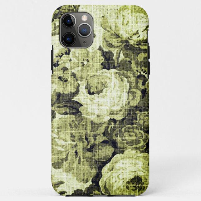 Funda De Case-Mate Para iPhone Toque Floral Verde Vivo (Reverso)