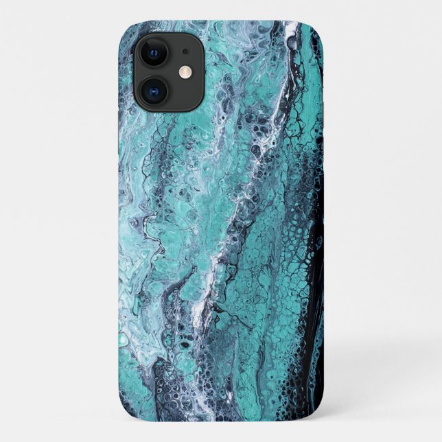 Funda De Case-Mate Para iPhone Torbellino negro verde (Reverso)