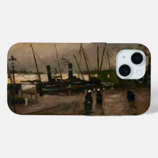 Funda Para iPhone 15 Tormenta en el puerto de los pescadores de Amsterd