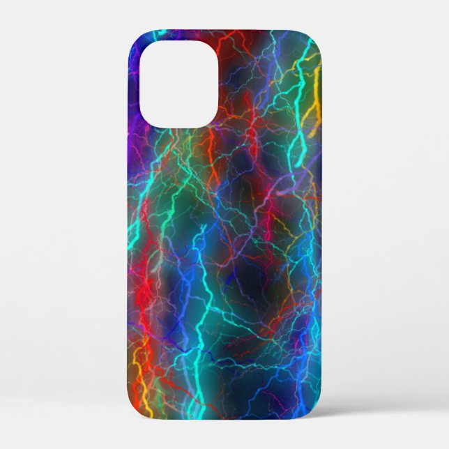Funda De Case-Mate Para iPhone Tormenta relámpago arcoiris (Reverso )