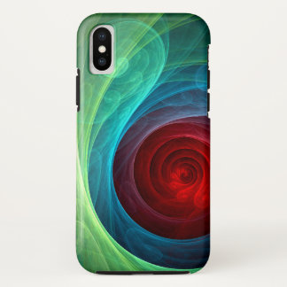 Funda Para iPhone XS Tormenta roja Floral Moderno Resumen Patrón de col