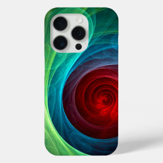 Funda Para iPhone 15 Pro Tormenta roja Floral Moderno Resumen Patrón de col