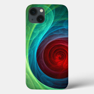 Funda Para iPhone 13 Tormenta roja Floral Moderno Resumen Patrón de col