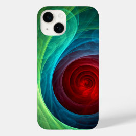 Funda Para iPhone 14 De Case-Mate Tormenta roja Floral Moderno Resumen Patrón de col