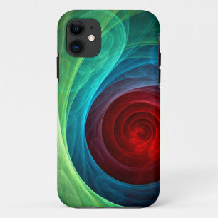 Funda Para iPhone 11 Tormenta roja Floral Moderno Resumen Patrón de col