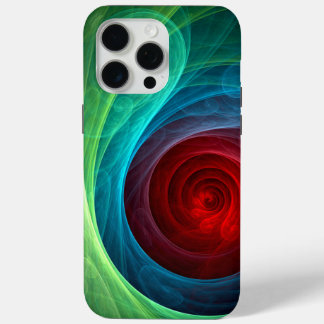 Funda Para iPhone 15 Pro Max Tormenta roja Floral Moderno Resumen Patrón de col