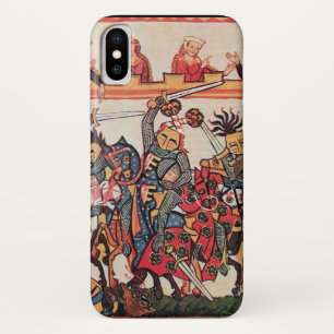 FUNDA PARA iPhone X TORNEO MEDIEVAL, LUCHA CONTRA CABALLEROS Y DAMAS