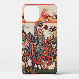 FUNDA PARA iPhone 12 TORNEO MEDIEVAL, LUCHA CONTRA CABALLEROS Y DAMAS