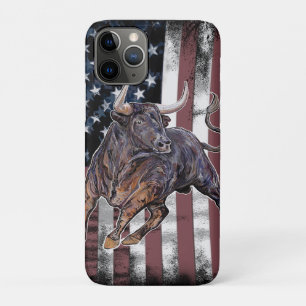 Funda Para iPhone 11 Pro Toro de bandera estadounidense