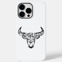 Funda Para iPhone 14 Pro Max De Case-Mate Toro tribal negro y blanco/Ox