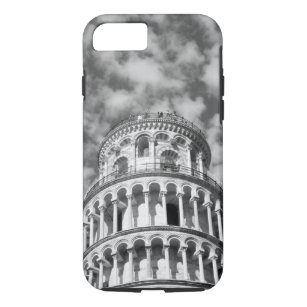 Funda Para iPhone 8/7 Torre de Pisa Italia de inclinación blanca negra