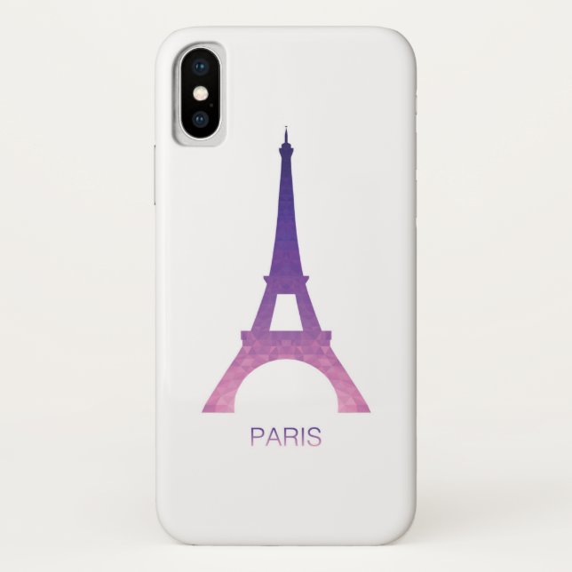 Funda De Case-Mate Para iPhone Torre Eiffel abstracta (Reverso)