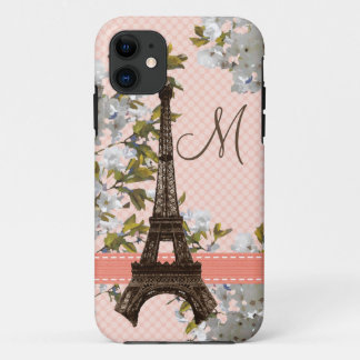 Funda Para iPhone 11 Torre Eiffel con monograma