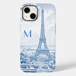 Funda Para iPhone 14 De Case-Mate Torre Eiffel de época monogramada