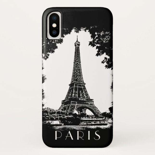 Funda De Case-Mate Para iPhone Torre Eiffel de París (Reverso)