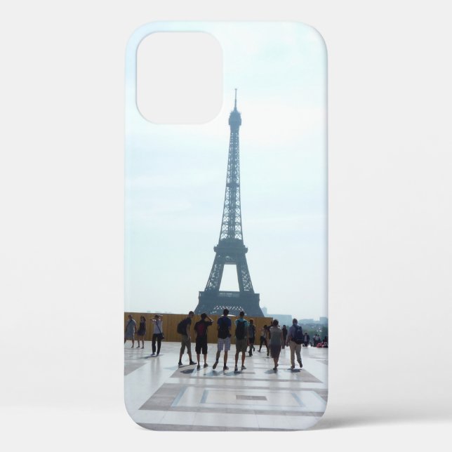 FUNDA DE Case-Mate PARA iPhone TORRE EIFFEL DETRÁS DEL EDIFICIO CONCRETO (Reverso )