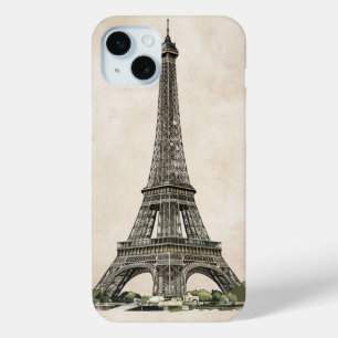 Funda Para iPhone 15 Mini Torre Eiffel Vintage