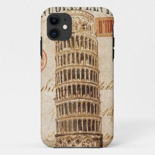 Funda Para iPhone 11 Torre inclinada del vintage de Pisa