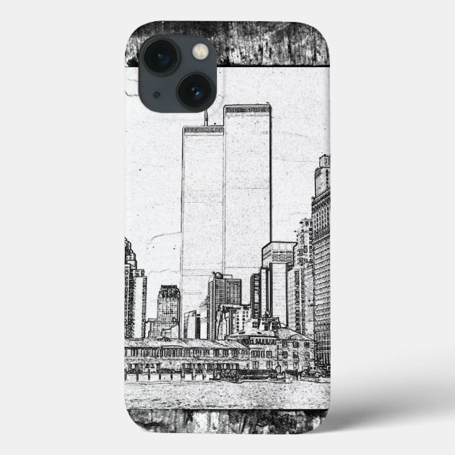 Funda De Case-Mate Para iPhone Torres gemelas (Reverso)