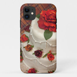 Funda Para iPhone 11 Torta boda de rosas rojas