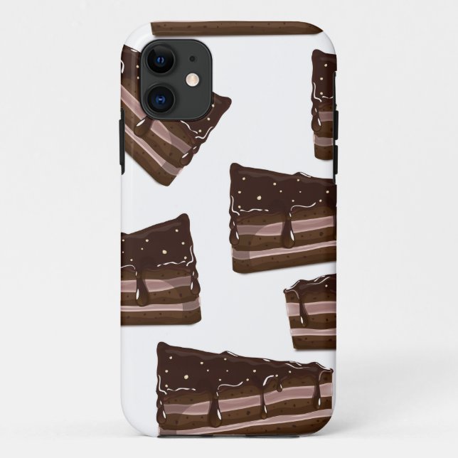 Funda De Case-Mate Para iPhone Torta de chocolate con leche. (Reverso)