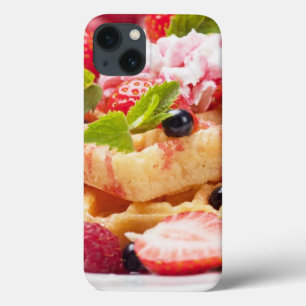Funda Para iPhone 13 Torta de la galleta con la baya fresca