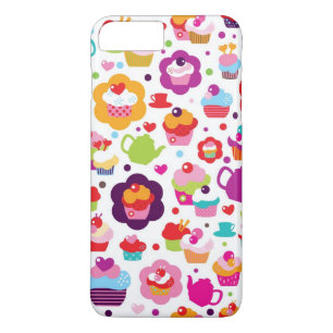 Funda Para iPhone 8 Plus/7 Plus Torta de la taza y pote lindos del té