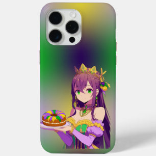 Funda Para iPhone 15 Pro Max Torta del Rey Anime Mardi Gras