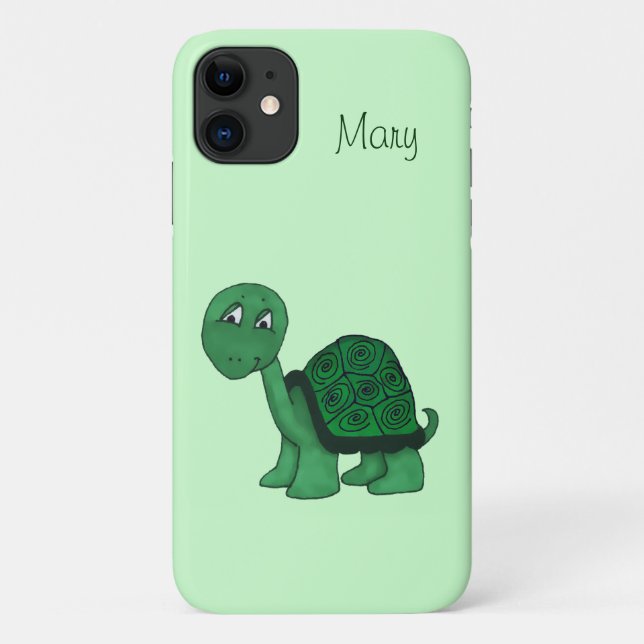 Funda De Case-Mate Para iPhone Tortuga amigable (Reverso)